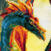 Picture of RIOLIS 0057 PT - Forest Dragon - Counted Cross Stitch Kit 11¾" x 15¾" Zweigart 14ct. AIDA with Pre-printed Background 21 Colors