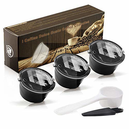 Picture of BRBHOM Refillable Dolce Gusto Coffee Capsules Reusable Dolce Gusto Coffee Filter for Compatible for Dolce Gusto,with Coffee Spoon,Brush