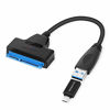 Picture of ELUTENG USB 3.0 SATA Adapter 2.5 Inch SATA to USB 3.0 Cable 22 Pin 7+15 HDD/SSD Cord Support UASP Serial ATA III Compatible for 2.5 SATA Hard Drive (USB C to SATA)