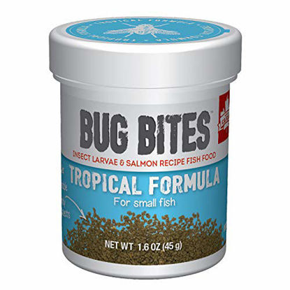 Picture of Fluval Bug Bites Tropical Fish Food, Small Granules for Small to Medium Sized Fish, 1.59 oz., A6577