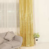 Picture of TRLYC 2FT by 8FT Christmas Sparkly Gold Sequin Window Curtain Backdrop for Wedding Party