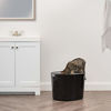 Picture of IRIS Top Entry Cat Litter Box with Cat Litter Scoop, Black & Gray