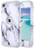 Picture of ULAK iPod Touch 7 Case Marble, iPod Touch 6 Case, Heavy Duty High Impact Hard PC Back Cover with Shockproof Soft Silicone Interior for Apple iPod Touch 5th/6th/7th Generation, Grey Marble