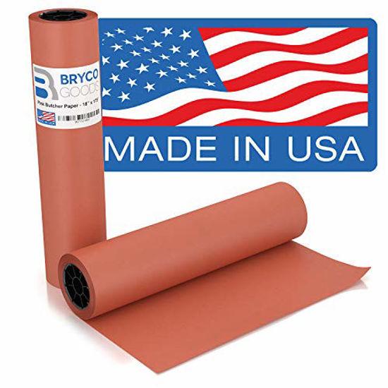 Pink Kraft Butcher Paper Roll,18Inch x 175Feet(2100 Inch), Food Wrapping  Paper