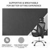 Picture of Hbada Ergonomic Office Recliner Chair - High-Back Desk Chair Racing Style with Lumbar Support - Height Adjustable Seat, Headrest- Breathable Mesh Back - Soft Foam Seat Cushion with Footrest, Black