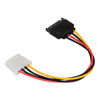 Picture of SATA Power Cable Adapter 3 Pack SATA 15 Pin Male to Molex LP4 Female Power Cable 8-inch