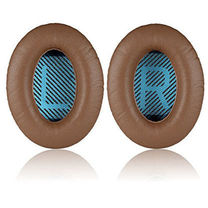 Picture of JECOBB Replacement Ear Pads Kit Ear Cushions for Bose QuietComfort 2, Quiet Comfort 15, QuietComfort 25, QC 35, Ae2, Ae2i, Ae2w, Sound True, Sound Link (Around-Ear Only) Headphones (Brown)