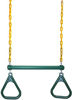 Picture of Eastern Jungle Gym Trapeze Bar and Gym Rings | Large Trapeze Bar- 20 with Coated 43 Chains | Playground Trapeze Bar and Rings