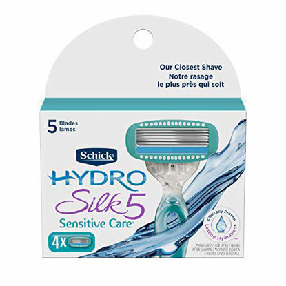 Picture of Schick Women's Razor Blade Refills, Hydro Silk 5 Sensitive Care, 4 Count (Packaging May Vary)