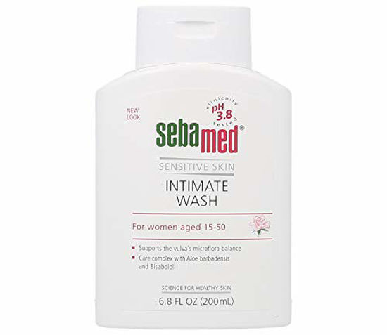 Picture of Sebamed Feminine Intimate Wash pH 3.8 for Microflora Balance with Aloe Vera Mild Organic Based Daily Vaginal Wash Feminine Hygiene 6.8 Fluid Ounces (200 Milliliters)