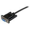 Picture of StarTech.com 1m Black DB9 RS232 Serial Null Modem Cable F/F - DB9 Female to Female - 9 pin RS232 Null Modem Cable - 1 meter, Black