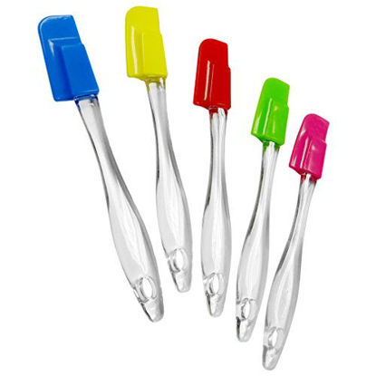 Picture of Evelots Silicone Spatula-7 inch-Spread/Bake/Cook-up to 400 Degrees-5 Color Set