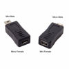 Picture of CY 2pcs Mini USB Male to Micro USB 5pin Female & Mini Female to Micro Male Extension Adapter Black