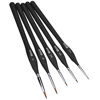 Picture of Detail Paint Brushes Set Artist Paint Brushes Painting Supplies for Art Watercolor Acrylics Oil, 5 Pieces (Black)