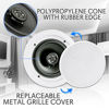Picture of Pyle Pair 8 Bluetooth Flush Mount In-wall In-ceiling 2-Way Universal Home Speaker System Spring Loaded Quick Connections Polypropylene Cone Polymer Tweeter Stereo Sound 250 Watts (PDICBT852RD)