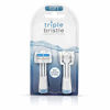 Picture of Triple Bristle Replacement Brush Head Refills | Innovative 3 Head Design | Compatible with Triple Bristle Brand Sonic Toothbrush | Color Changing Indicator Bristles | 2 Pack (Blue)