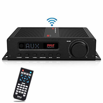 Picture of Wireless Bluetooth Home Audio Amplifier - 100W 5 Channel Home Theater Power Stereo Receiver, Surround Sound w/ HDMI, AUX, FM Antenna, Subwoofer Speaker Input, 12V Adapter - Pyle PFA540BT