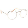 Picture of Retro Round Clear Lens Glasses Metal Frame - Gold