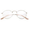 Picture of Retro Round Clear Lens Glasses Metal Frame - Gold