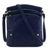 Picture of Triple Zip Pocket Large Crossbody Bag (Navy)