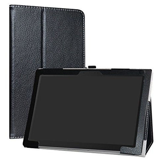 Picture of Lenovo Miix 630 Case,LiuShan PU Leather Slim Folding Stand Cover for 11.6" Lenovo Miix 630 Windows 10 Tablet(only fit Tablet,Not Include Keyboard),Black