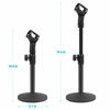 Picture of InnoGear Desktop Microphone Stand, Upgraded Adjustable Table Mic Stand with Mic Clip and 5/8" Male to 3/8" Female Screw for Blue Yeti Snowball Spark & Other Microphone