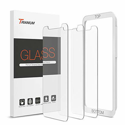 Picture of Trianium (3 Packs) Screen Protector Designed for Apple iPhone 11 and iPhone XR (6.1" 2018) Premium HD Clarity 0.25mm Tempered Glass Screen Protector with Easy Installation Alignment Case (3-Pack)