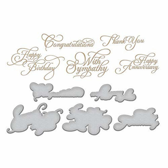 Picture of Spellbinders Elegant Occasion Sentiments by Becca Feeken Glimmer Hot Foil Plate, Metal