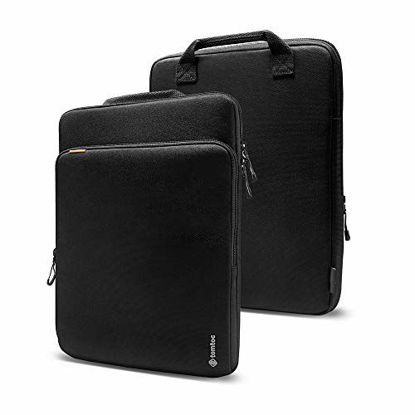 Picture of tomtoc 13-inch Protective Cordura Laptop Sleeve for 13-inch MacBook Air M1/A2337 A2179 2018-2021, MacBook Pro 13 M1/A2338 A2251 A2289 2016-2021, 12.9 iPad Pro 3rd/4th Gen, Dell XPS 13, Waterproof Case