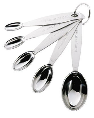 Picture of Cuisipro Stainless Steel Measuring Spoon Set Silver, Standard