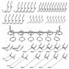 Picture of Hiltex 53106 Pegboard Hooks Organizer Accessories Set, 50 Piece | Chrome Plated Assortment, Silver