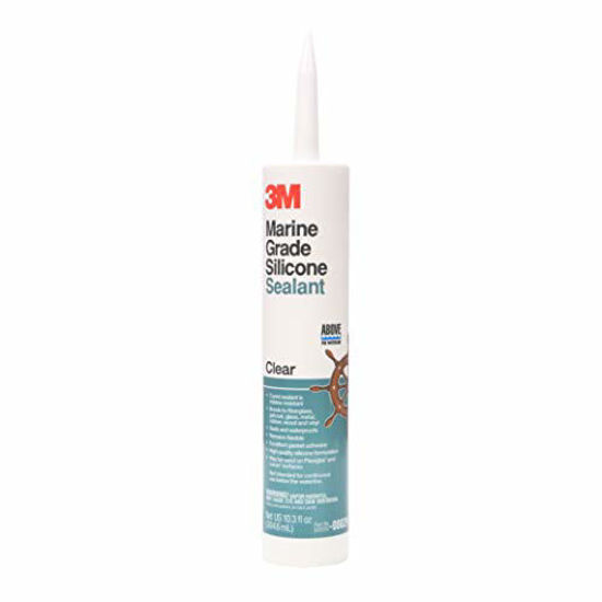 Picture of 3M Marine Grade Silicone Sealant, Clear, PN08029, 304 mL Cartridge