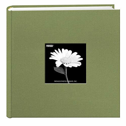 Picture of Fabric Frame Cover Photo Album 200 Pockets Hold 4x6 Photos, Sage Green