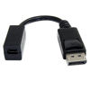 Picture of StarTech.com 6in DisplayPort to Mini DisplayPort Video Cable Adapter - M/F - DP Male to Mini DP Female - Black (DP2MDPMF6IN)