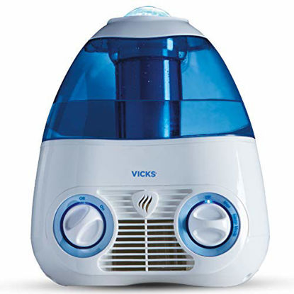 Picture of Vicks Starry Night Filtered Cool Mist Humidifier, Medium to Large Rooms, 1 Gallon Tank - Cool Mist Humidifier for Baby and Kids Rooms with Light Up Star Night Light Display, Works with Vicks VapoPads