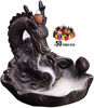 Picture of L!GHTUP Dragon Backflow Incense Burner Ceramic Incense Holder + 50 Free Cones, for Home Decor Aromatherapy Relaxation Gifts