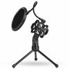 Picture of Foldable Microphone Tripod Stand Desktop Mic Holder Shock Mount Pop Filter for Online Broadcasting Chatting Singing