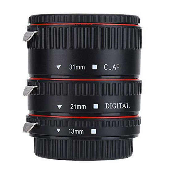 Picture of Auto Focus Macro Extension Tube Set, Tosuny Metal Auto Focusing Macro Extension Lens Adapter Tube Rings Set Suitable for Canon EOS EF Mount