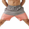 Picture of MaaMgic Mens 7" Quick Dry Solid 4 Way Stretch Swim Trunks with Mesh Lining Swimwear Bathing Suits