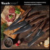 Picture of Wanbasion Matte Black Titanium Plated Stainless Steel Kitchen Knife Set, Chef Kitchen Knife Set Professional, Dishwasher Safe Kitchen Knife Set with Damascus Style