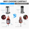 Picture of Carfka Air Train Horn Kit for Truck Car with Air Compressor, Super Loud 150DB 12V Electric Trains Horns for Vehicles, Air Horn Complete Kits for Easy to Install (Dual, Silver)