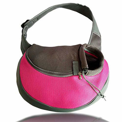 Picture of VaygWay dog Sling Carrier- Mesh Traveling Cat Carrier Pouch - Pet Sling Dog Carrier - Puppy Sling