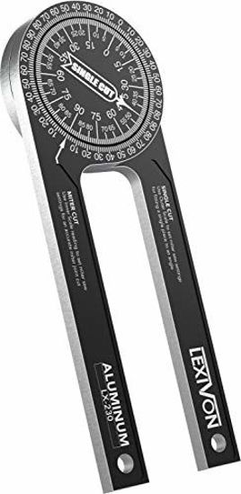 Picture of LEXIVON Aluminum Miter Saw Protractor | 7-Inch Rust Proof Angle Finder Featuring Precision Laser Engraved Scales (LX-230)