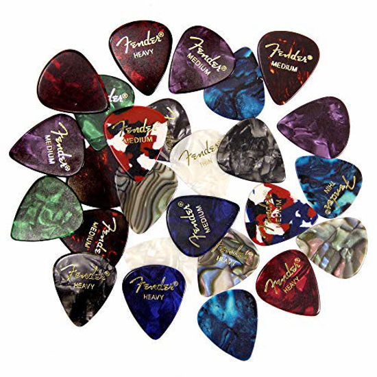 Picture of Fender Premium Picks Sampler - 24 Pack Includes Thin, Medium & Heavy Gauges (Austin Bazaar Exclusive)