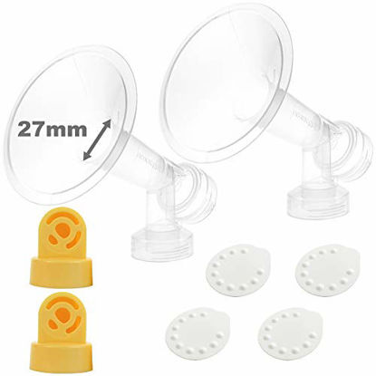 Picture of Nenesupply Pump Parts Compatible with Medela Breastpump Not Original Medela Pump Parts 27mm Breastshield Valve Membrane for Medela Pump in Style Medela Symphony Swing Replace Medela Breastshield