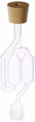Picture of 3ct. - S-Shape Airlock with #6 Stopper - Set of 3 (Bubble Airlock)