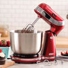 Picture of Dash Stand Mixer (Electric Mixer for Everyday Use): 6 Speed Stand Mixer with 3 qt Stainless Steel Mixing Bowl, Dough Hooks & Mixer Beaters for Dressings, Frosting, Meringues & More - Red