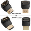 Picture of Twisted Veins ACHLA3 Three (3) Pack of HDMI 270 Degree/Right Angle Connectors/Adapters