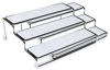 Picture of DecoBros 3 Tier Expandable Cabinet Spice Rack Step Shelf Organizer (12.5~25 Inch), Chrome