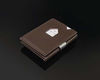 Picture of EXENTRI Trifold Wallets w/RFID in Brown - Premium Leather w/Stainless Steel Locking Clip